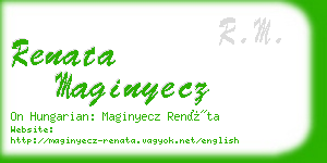 renata maginyecz business card